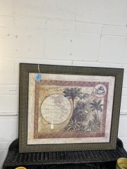 The Old World Map with Palm Trees