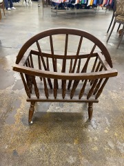 Vintage Wood Magazine Rack