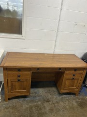 Wood Look Mission Style Desk