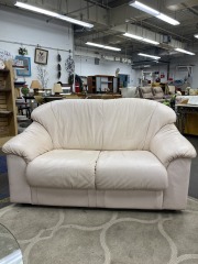 Blushing Leather Loveseat