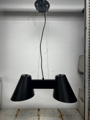 Dual Black Pendant Light
