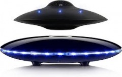 Magnetic Levitating Bluetooth Speaker UFO Speakers LED Lights WB46-Q6 in Black *UNTESTED SOLD AS IS*