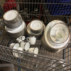 noritake crestwood platinum 46 piece dinnerware set