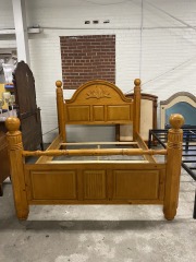 Brawny Wood French Country Queen Bed Frame