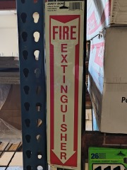 SS Fire Extinguisher Sign
