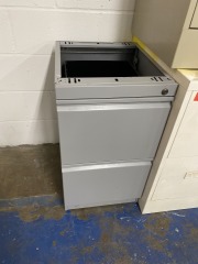 Grey Under Desk Two Drawer Filing Cabinet