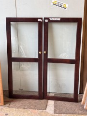 Two Panel Glass Cabinet Doors 39\