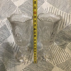 Shannon crystal hurricane vases