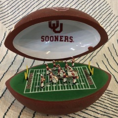 vintage Oklahoma Sooners animated football music box *TESTED*