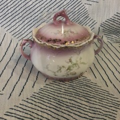 Antique porcelain sugar bowl
