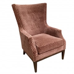 Hooker Furniture Custom 2 Tone Chevron Velvet Chair