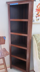 Wood Corner Bookcase
