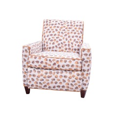 Sam Moore Brown Gold Splotch Pattern Chair