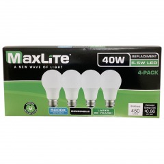 MaxLite 5.5W Daylight 40W replacement 4 pack - LED bulbs