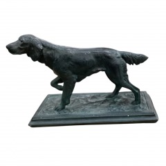 Vintage Cast Metal Pointer\/Setter Dog