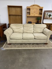 Tan Microsuede Couch