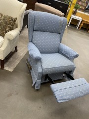 Vintage Blue Lazboy Rocker Recliner