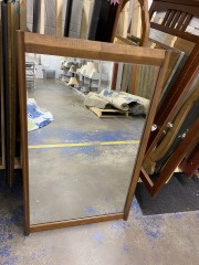 Simple Wood Beveled Mirror (26x42)