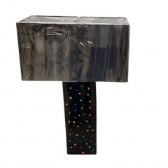 Black with colored Spots Lamp with Shade