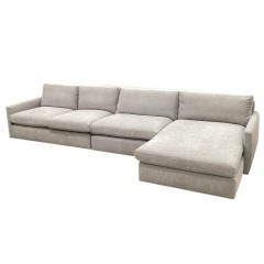 Arhaus Kipton Light Grey 3 Pc Sectional