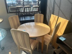 Blonde Dining Table with 4 Chairs