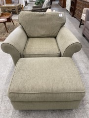 Lt. Green Chair & Ottoman
