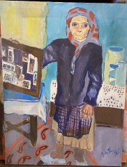 Lady with Scarf Original Painting