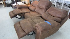 Double Brushed Leather Electric Recliner