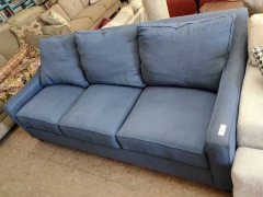 Blue Fabric Sleeper Sofa 86 x 42