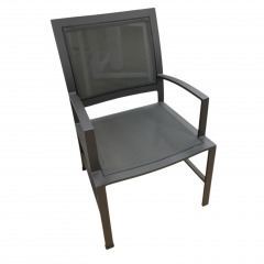 Outdoor Black Sling Aluminum Chair