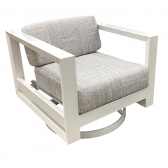 Outdoor Aluminum Cushion Lounge Swivel Chair