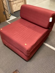 Red Foldable Cushion Chair