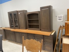 New 9 pc Gray Cabinet Set