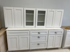 New 7 pc White Cabinet Set