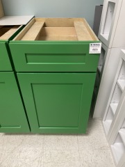 New Green Trash Cabinet