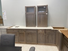 New 7 pc Gray Cabinet set