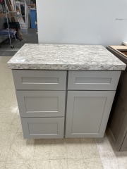 New Gray Cabinet w\/ Top