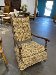 Vintage Upholstered Rocking Chai