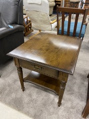 Ethan Allen Refined Wood Side Table