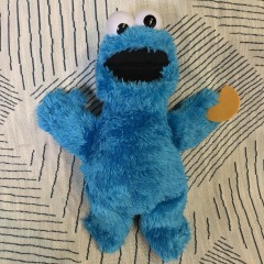 Tickle Me Feed Me Cookie Monster Talking Vibrating 14\u201d