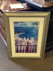 Framed Ocean Painting