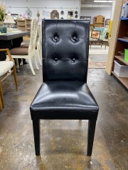 Black Pleather Dining Chair