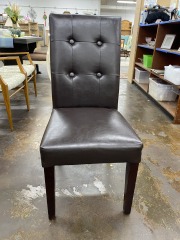 Chocolate Pleather Dining Chair