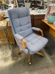 Blue Tweed Office Chair