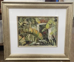 Palm-Covered Entrance Framed Art