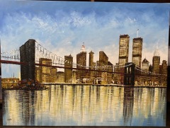 City Scapes Oil on Canvas Original Painting