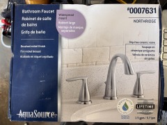 Brushed Nickel Bathroom Faucet Widespread Mount