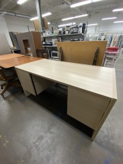 Blonde Wood Modern Desk