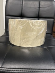 Natural color fabric lamp shade with spider fitting