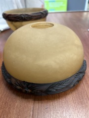 Vintage dome glass light shade